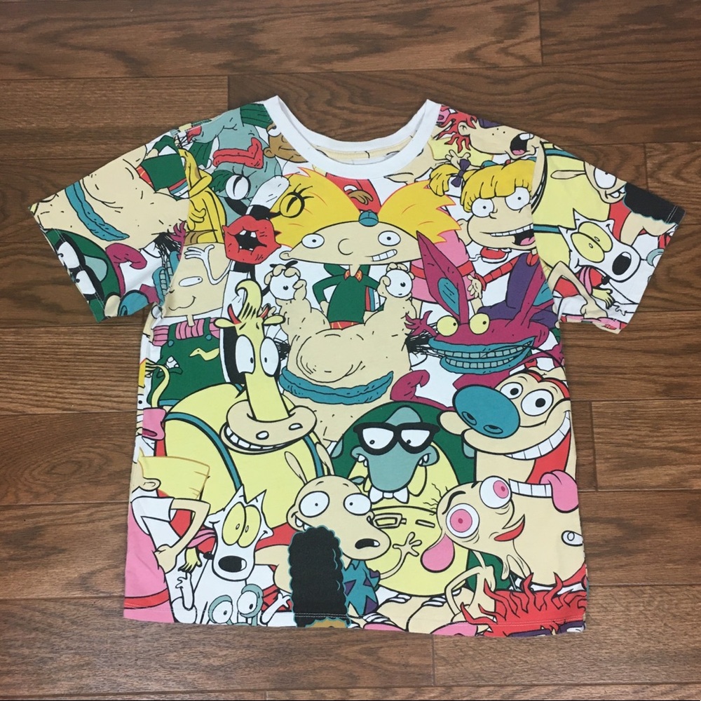 Nickelodeon 90s Cartoons All Over Print Shirt